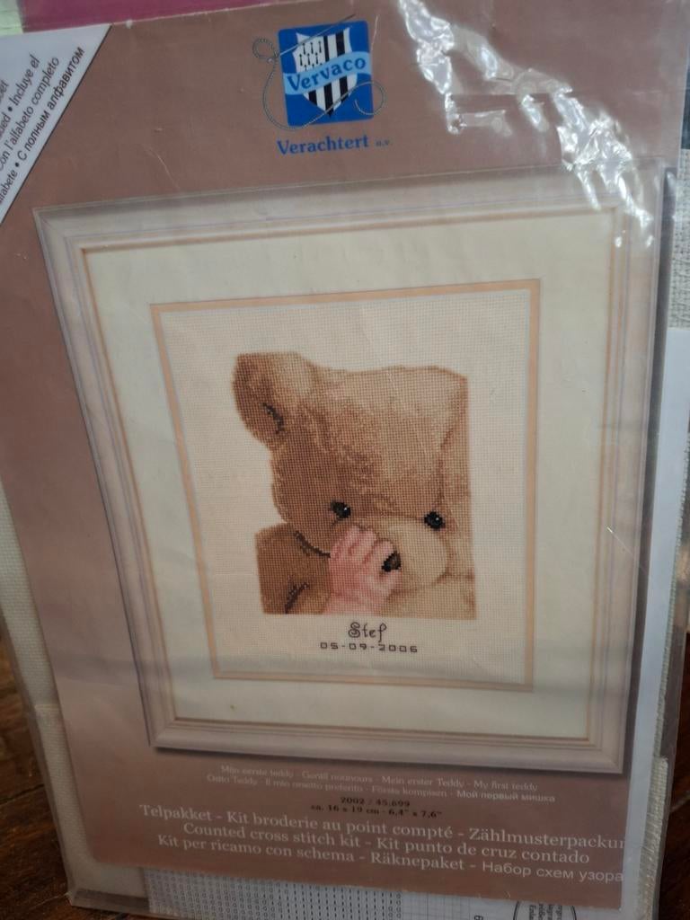 Geboorte pakket-mijn eerste teddy, Ophalen of Verzenden, Nieuw, Borduurpakket