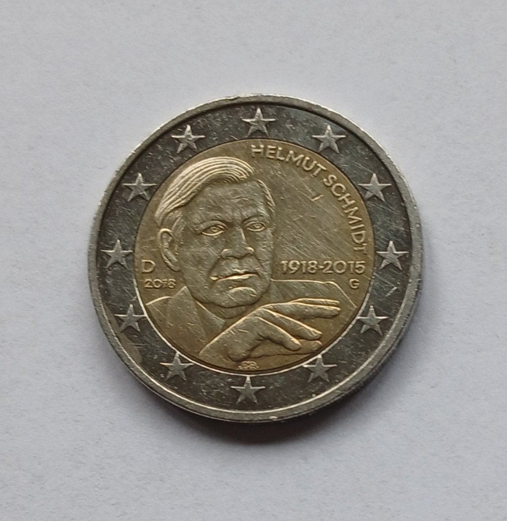 Duitsland: bijzondere 2 euromunt Helmut Schmidt, Ophalen of Verzenden, Duitsland, 2 euro, Losse munt