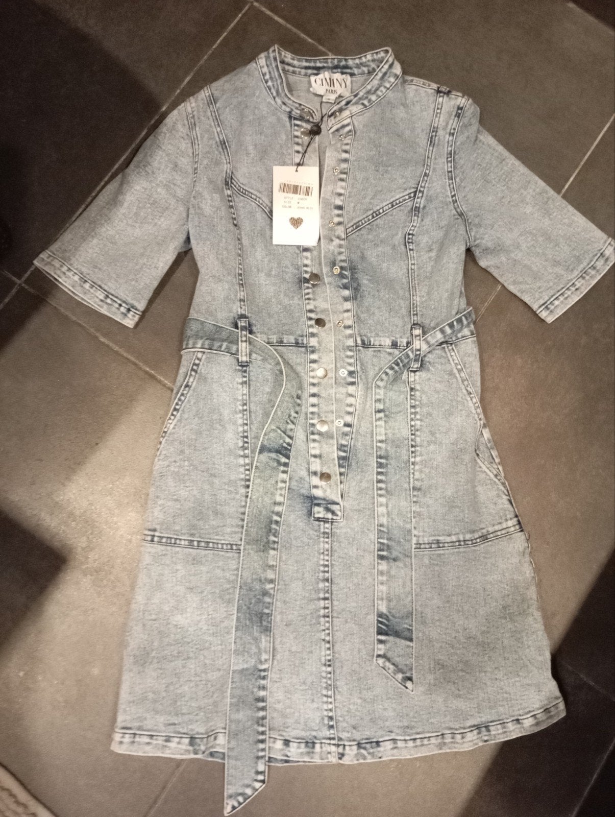 CIMINY PARIS spijkerjurk maat M, Kleding | Dames, Jurken, Nieuw, Maat 38/40 (M), Blauw, Onder de knie, Ophalen of Verzenden