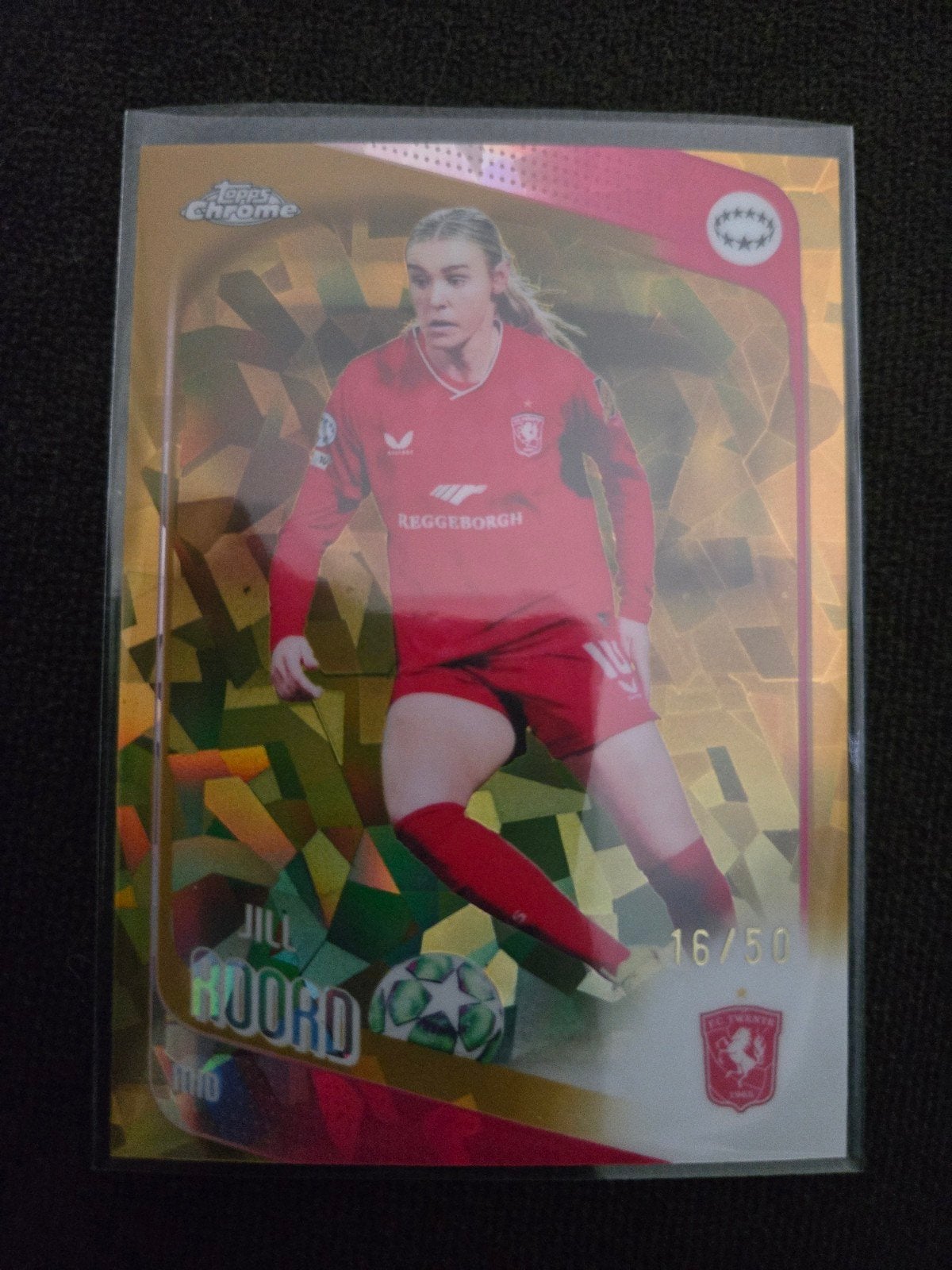 Jill Roord Gold /50 Topps Chrome Sapphire 2026 Voetbalkaart, Verzamelen, Sportartikelen en Voetbal, Ophalen of Verzenden