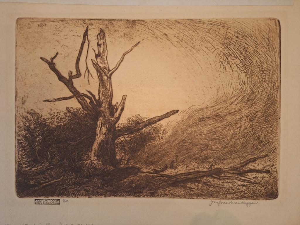 Ets van Graad van Roggen, oplage 10, Antiek en Kunst, Kunst | Etsen en Gravures, Ophalen of Verzenden