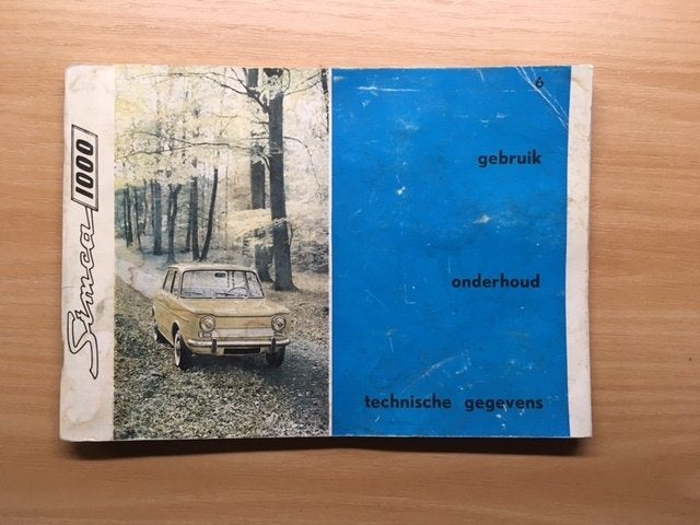 Simca 1000 Gebruikershandleiding - Vintage Auto Boekje  NL, Ophalen of Verzenden