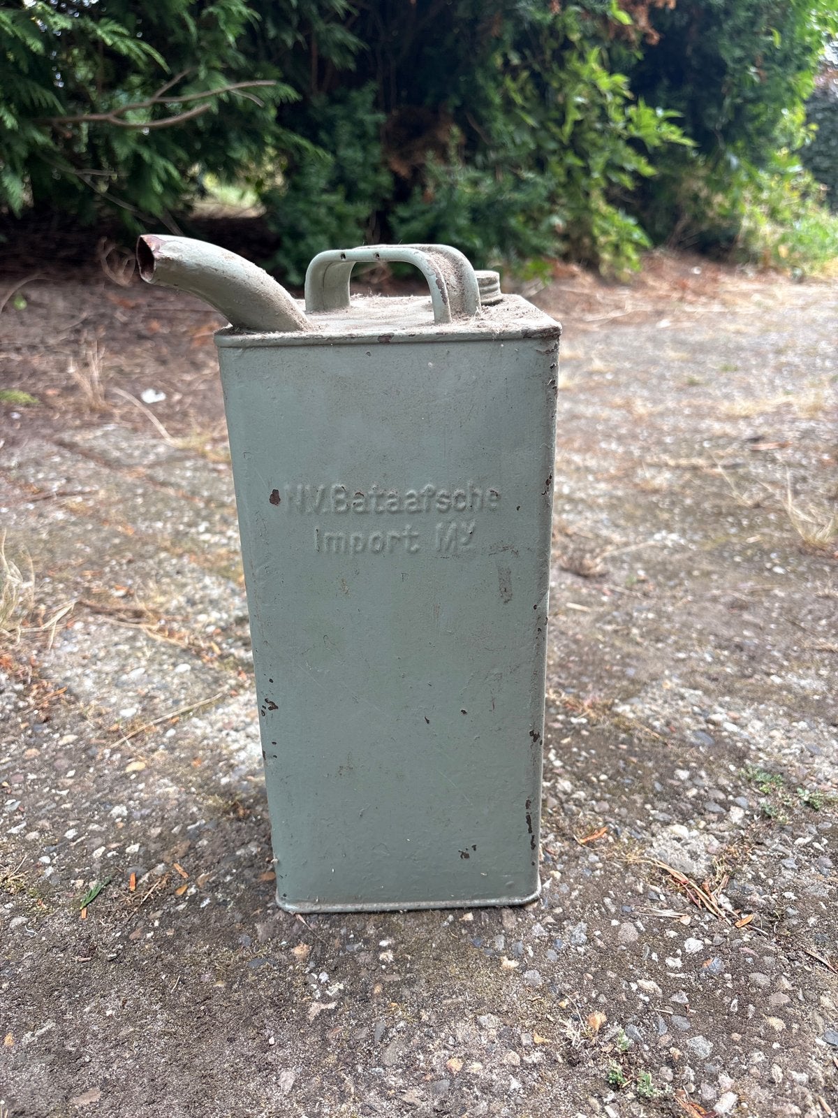 Vintage Shell jerrycan - N.V. Bataafsche Import Mij., Verzamelen, Overige Verzamelen, Gebruikt, Ophalen
