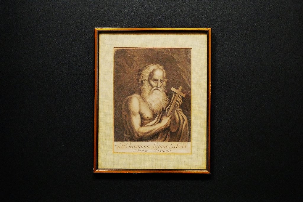 Gravure portret S. Hieronimus De Heilige Hiëronymus, Antiek en Kunst, Ophalen of Verzenden