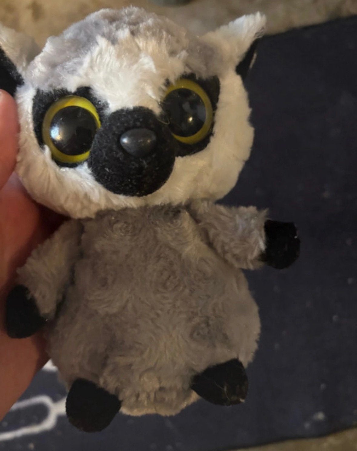 Schattige pluche maki knuffel met grote ogen, Overige merken, Overige karakters, Overige typen, Grijs