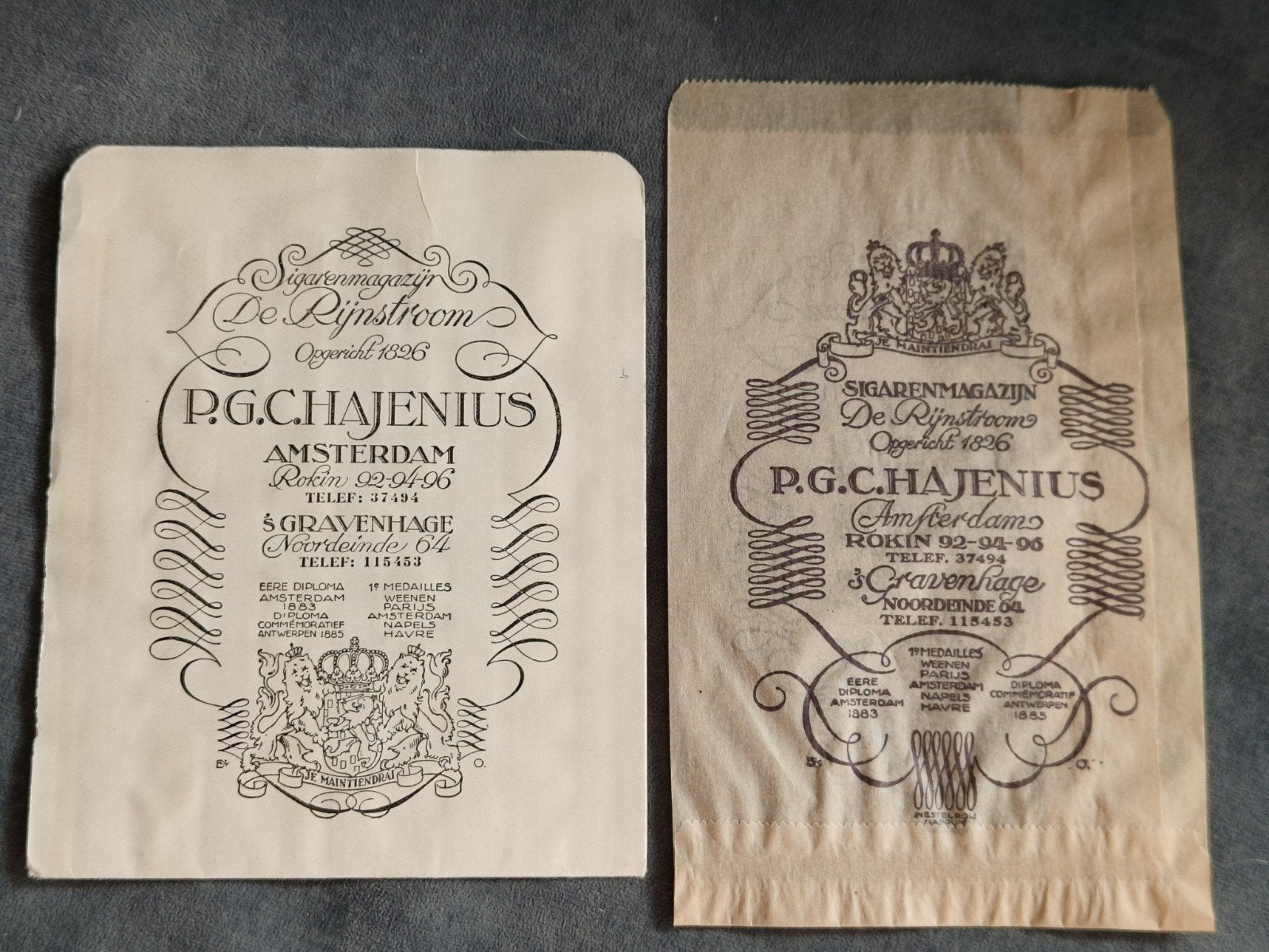 SIGARENZAKJES HAJENIUS, AMSTERDAM, SIGAAR, Ophalen of Verzenden, Gebruikt