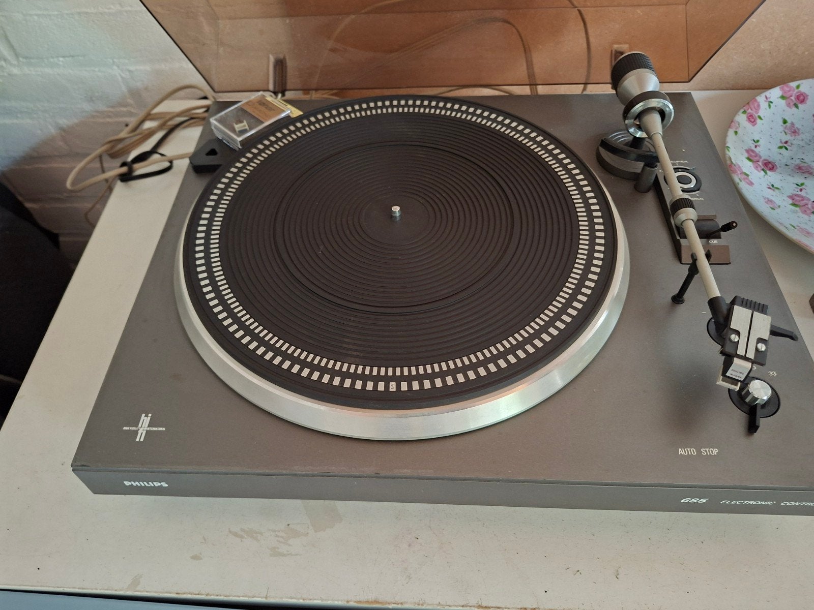 Philips 685 Electronic Control Platenspeler met Nieuwe Naald, Ophalen of Verzenden, Philips