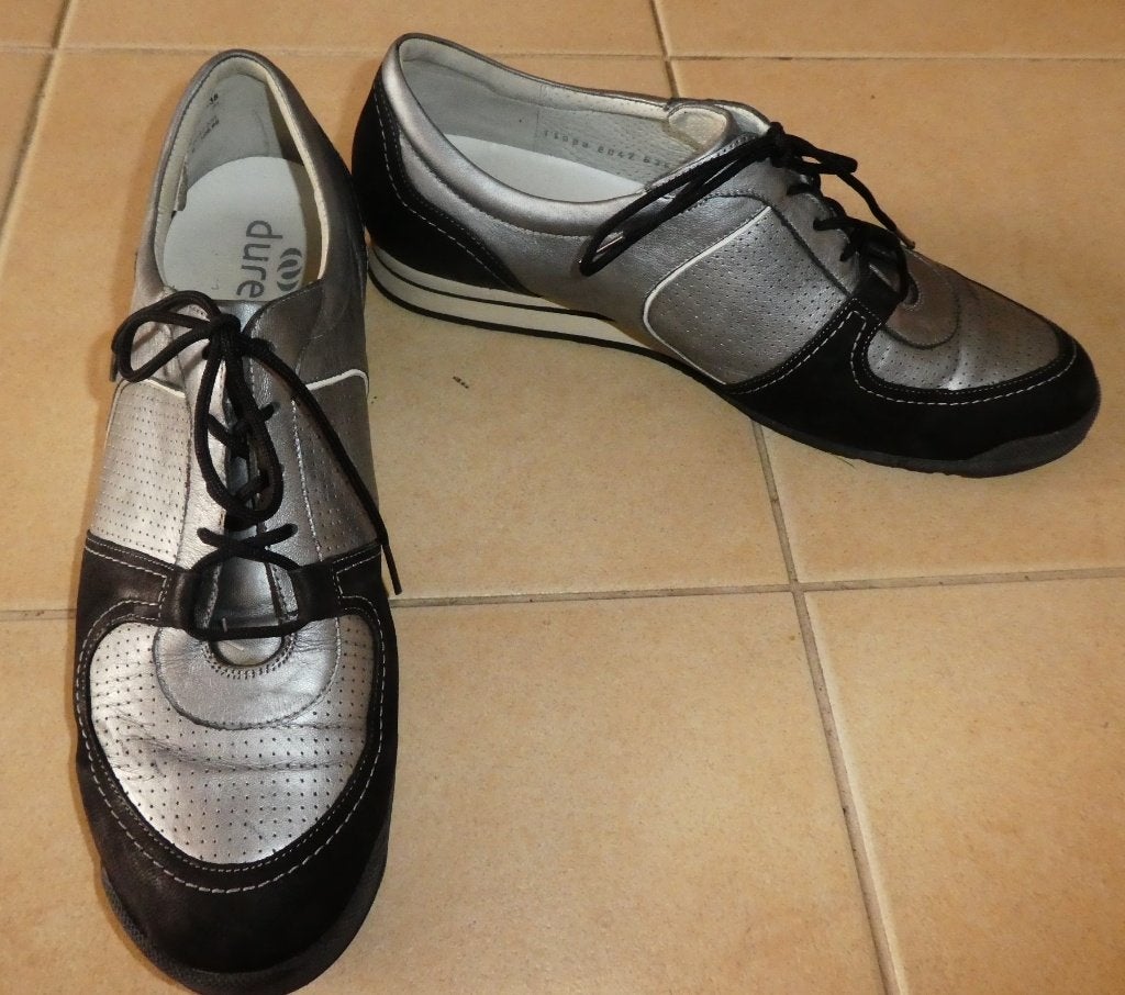 Durea dames sneakers maat 43 breedte H zilver donkerblauw, Durea, Overige kleuren, Verzenden, Sneakers of Gympen