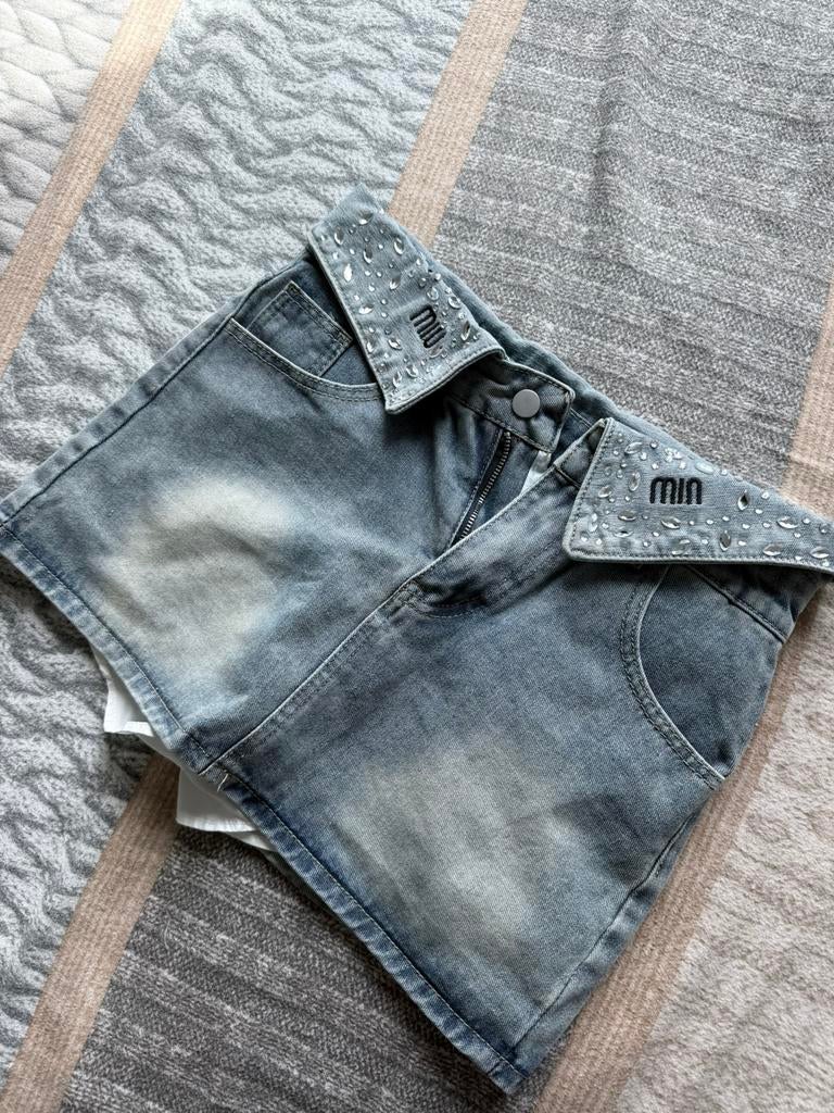 Trendy mini skirt Miu Miu– unieke look & perfecte fit, Kleding | Heren, Ophalen of Verzenden, Zo goed als nieuw, Blauw, W33 - W34 (confectie 48/50)