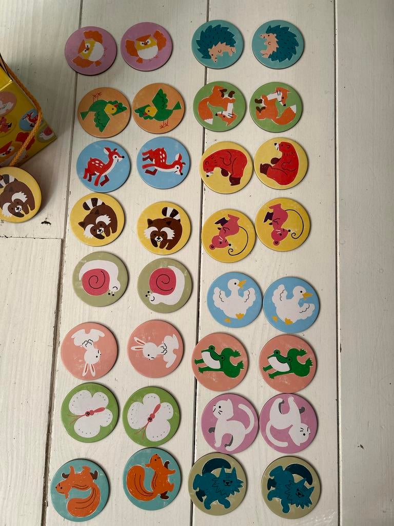 Djeco Memo spel - Dieren memory voor kinderen (32 stuks), Ophalen of Verzenden, Zo goed als nieuw, Overige typen