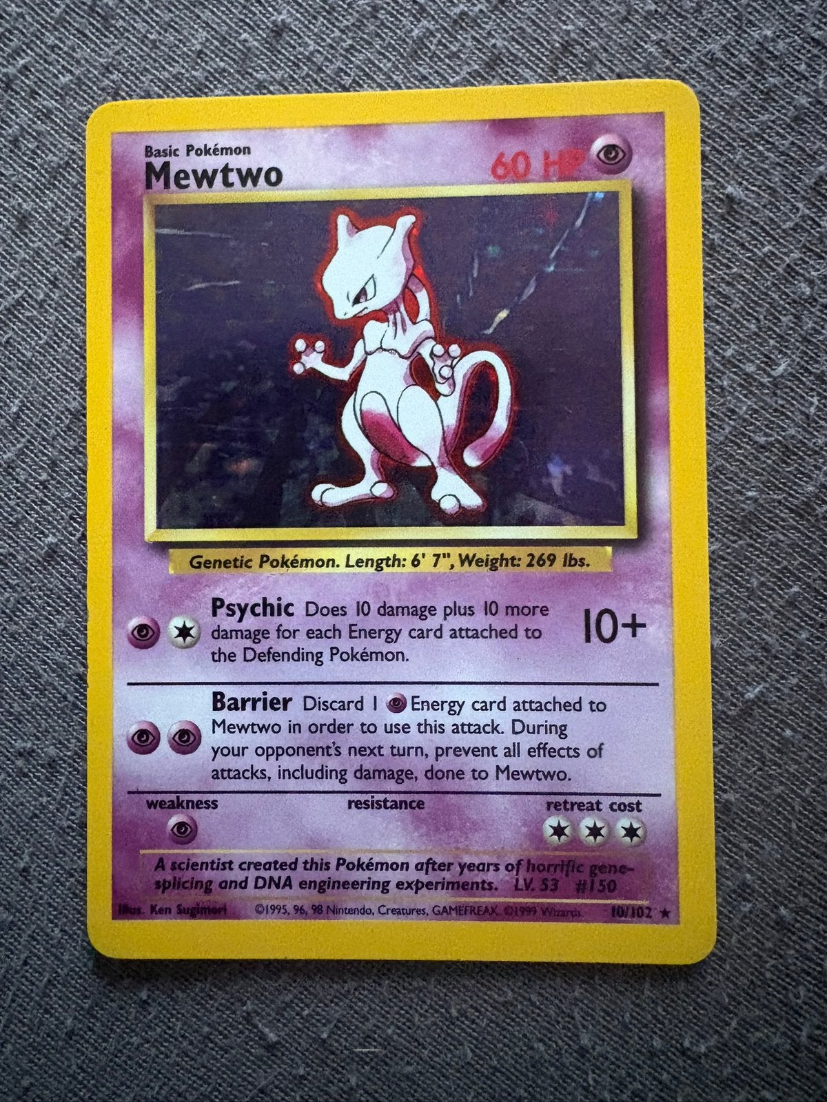 Mewtwo base set 10/102, Ophalen of Verzenden