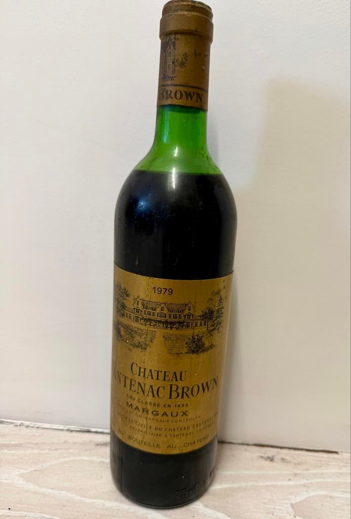 Chateau Cantenac Brown Margaux 1979, Verzamelen, Wijnen, Frankrijk, Ophalen of Verzenden, Zo goed als nieuw, Rode wijn