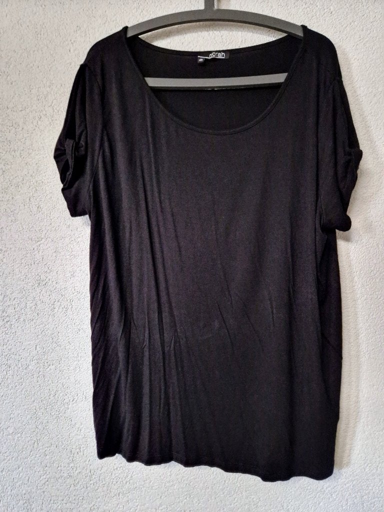Norah top zwart Maat 48, Verzenden, Zwart, Shirt of Top, Zo goed als nieuw