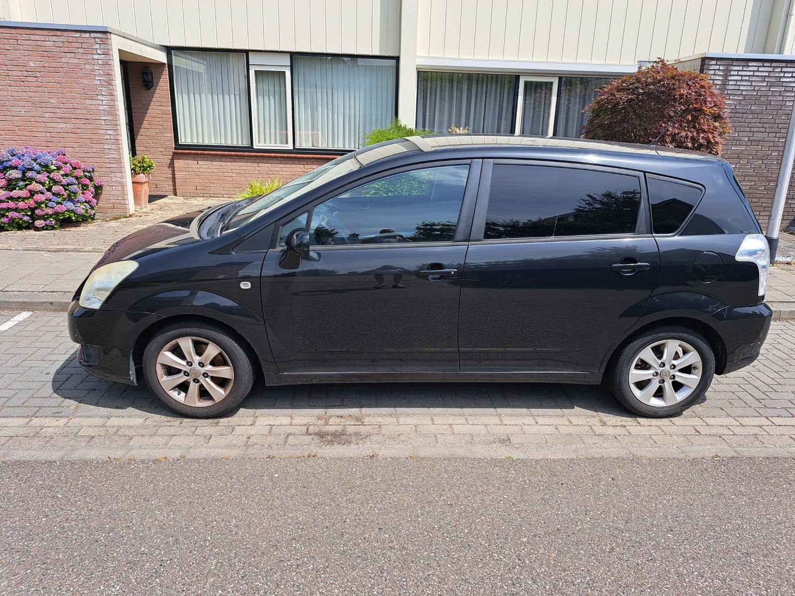 Toyota Corolla Verso 1.8 Vvt-i 5P 2009 Zwart, Auto's, 4 cilinders, 129 pk, Zwart, Origineel Nederlands