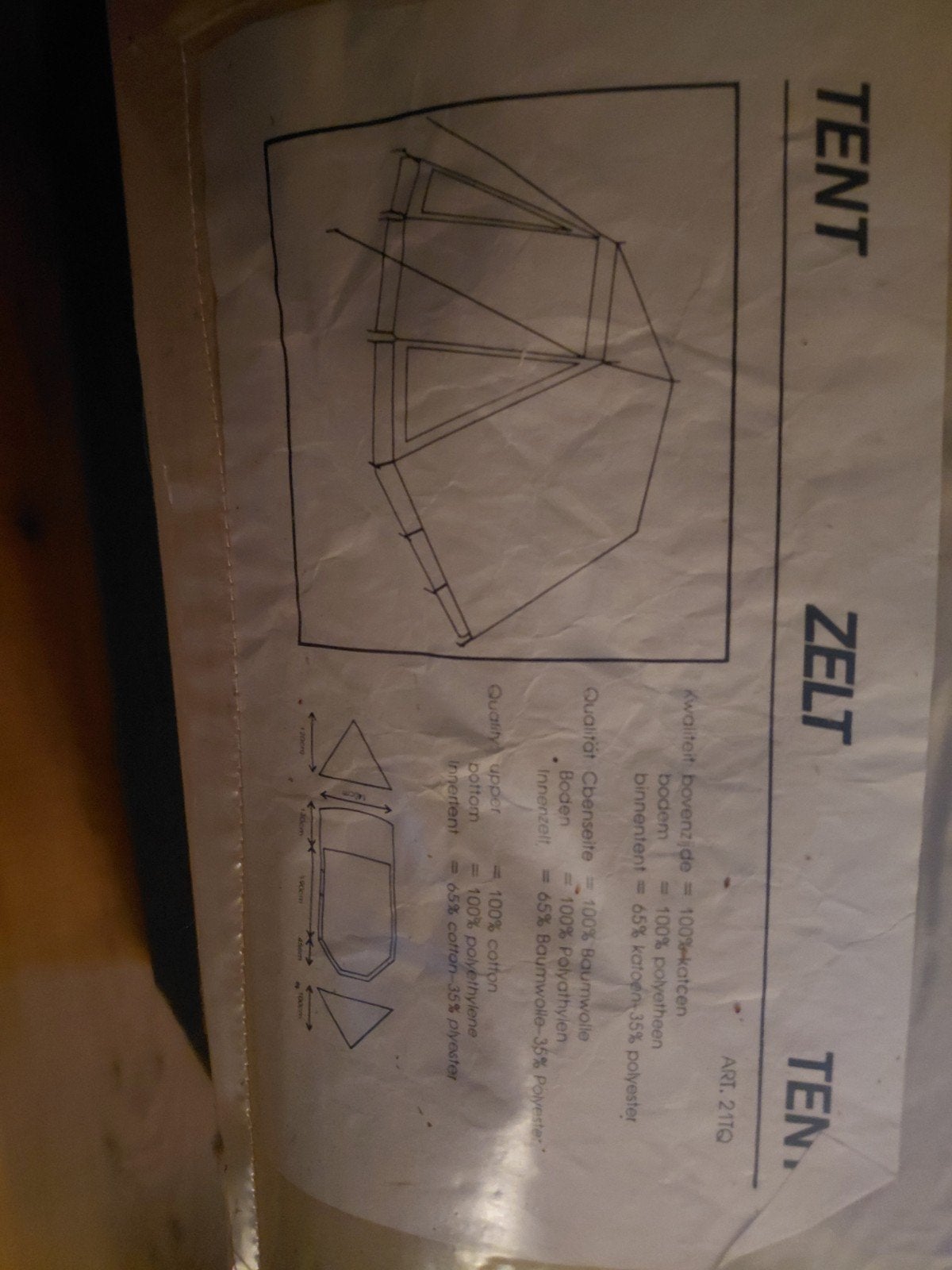 Nieuw Tent Zelt kampeertent, Ophalen, Zo goed als nieuw, Tot en met 2