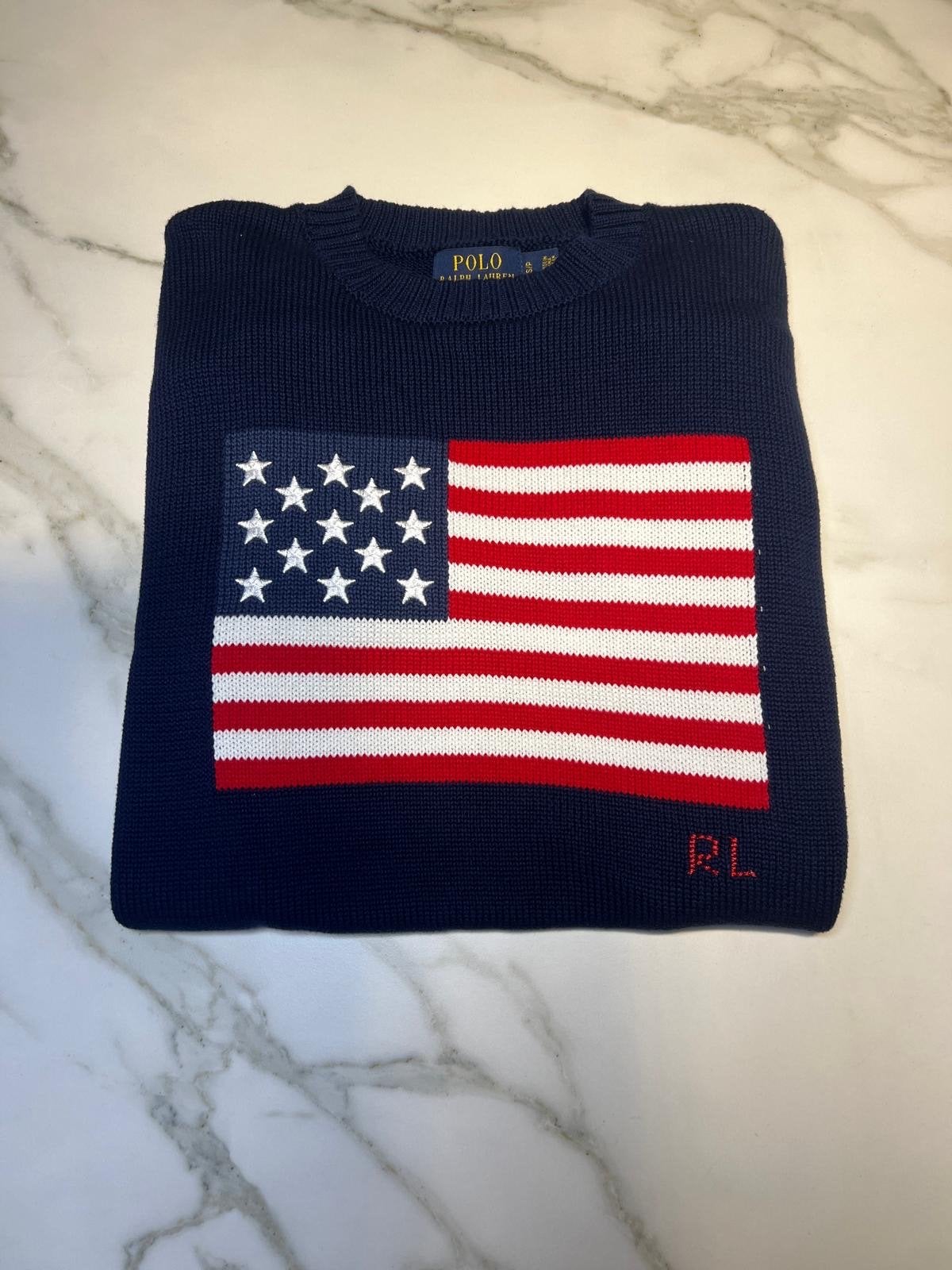 Ralph Lauren Amerika Trui Maat S, Ophalen of Verzenden, Zo goed als nieuw, Maat 46 (S) of kleiner, Blauw