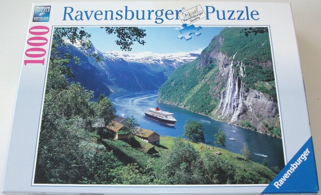 Puzzel *** NOORSE FJORD *** 1000 stukjes Ravensburger, Ophalen of Verzenden, 500 t/m 1500 stukjes, Gebruikt, Legpuzzel