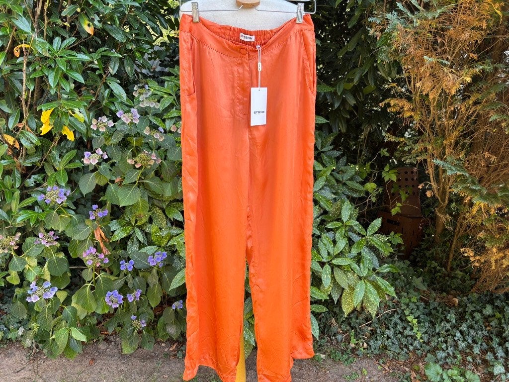 Est’Seven Bamber Trouser broek  XL 100% Zijde Look (NP €130), Kleding | Dames, Est'Seven, Maat 46/48 (XL) of groter, Nieuw, Est'Seven