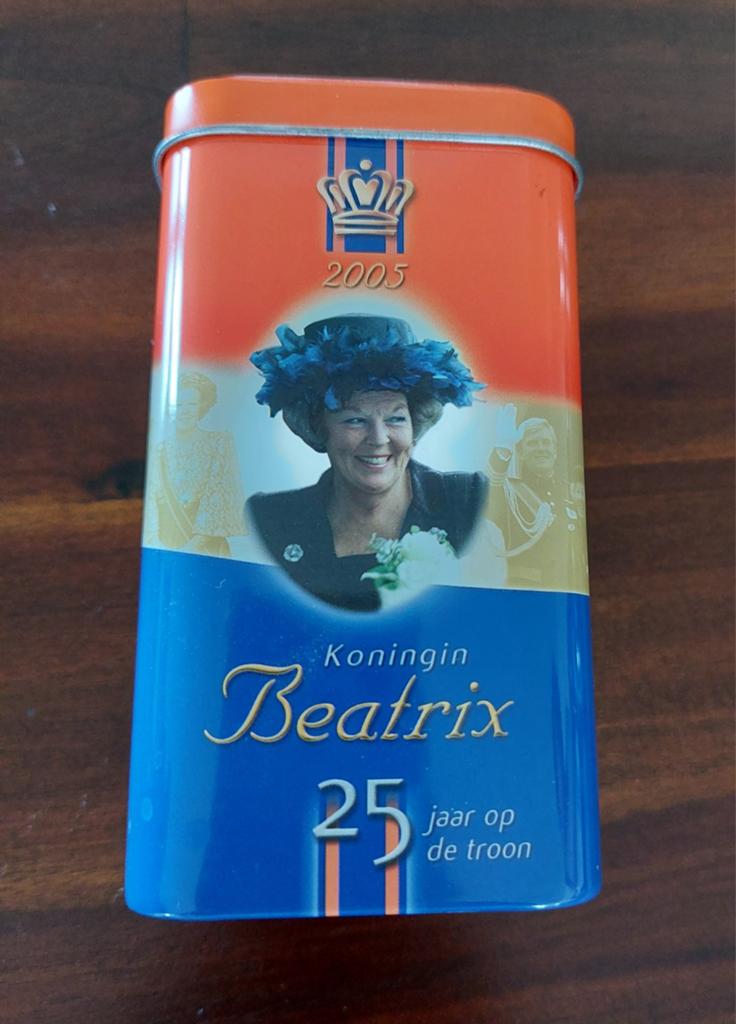 De Ruijter Oranje Feest Hagelslag Blik Koningin Beatrix, Ophalen of Verzenden, Gebruikt, Overige, Overige merken