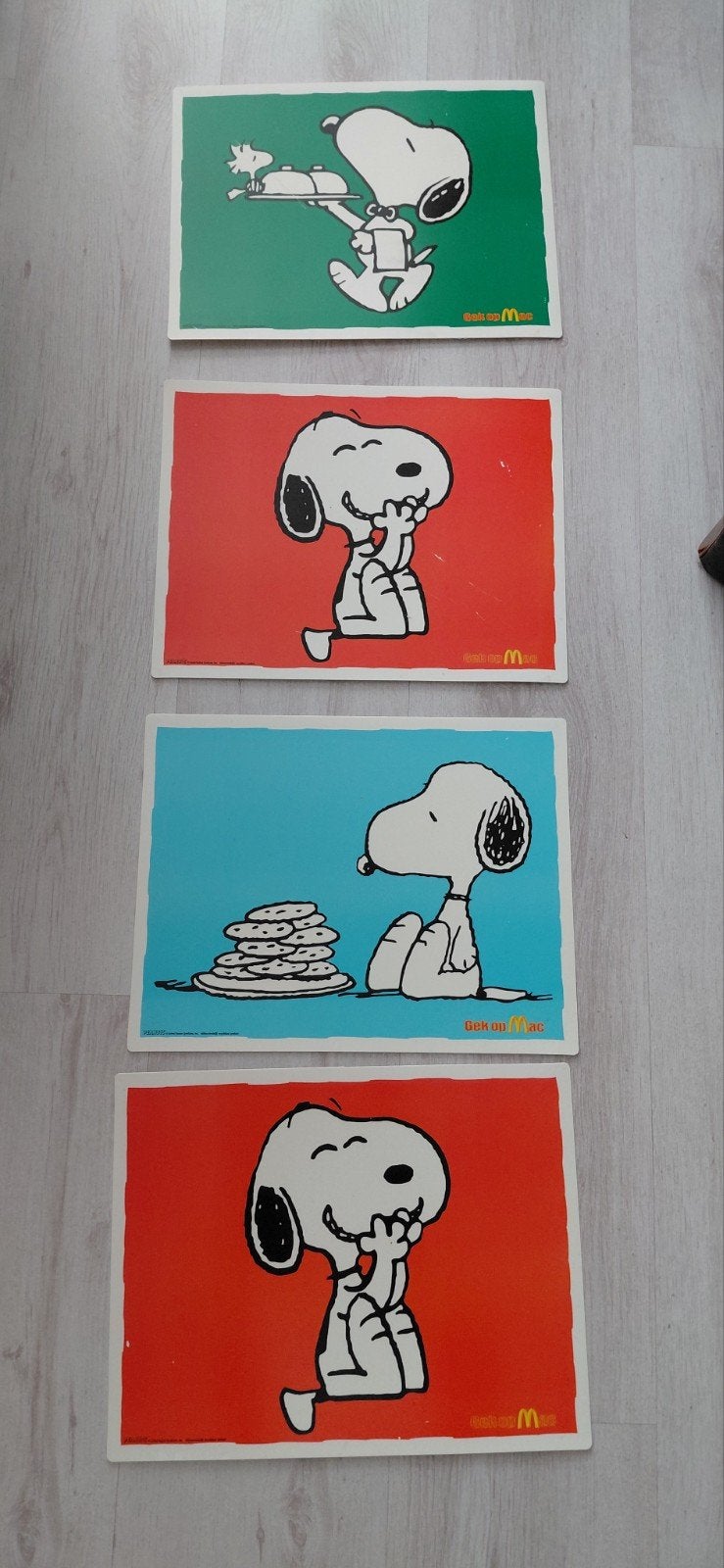 vintage Snoopy McDonald's placemars(4 stuks), Verzamelen, Speelgoed, Ophalen of Verzenden, Zo goed als nieuw