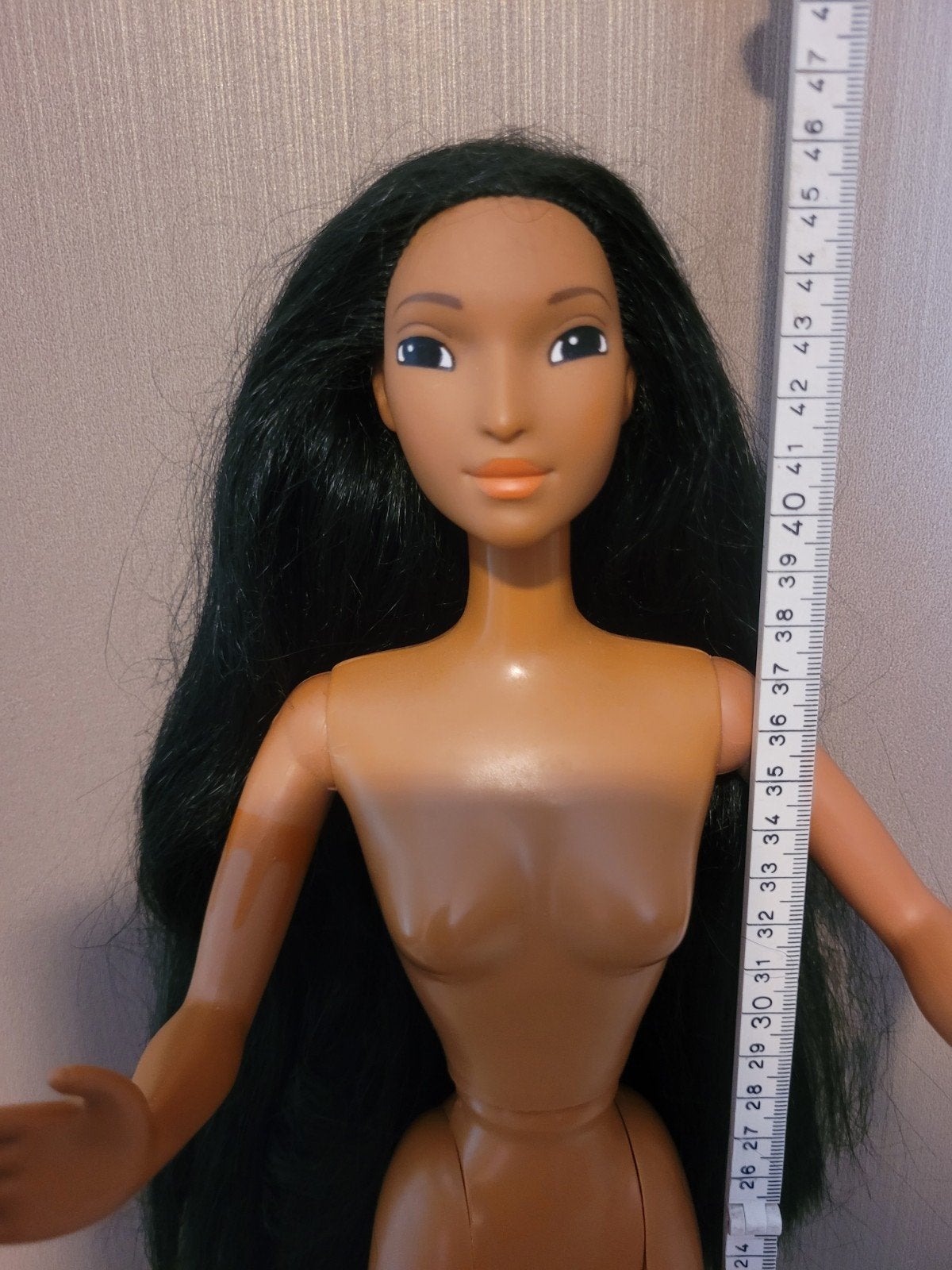 Grote Vintage 1976 Disney Pocahontas barbie pop Mattel 46 cm, Ophalen of Verzenden, Barbie
