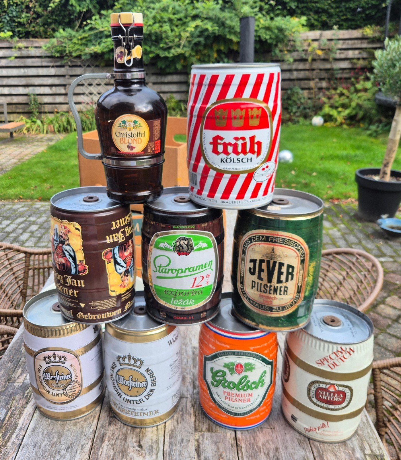 Diverse bierblikken en fles - Collectors item, Verzamelen, Ophalen, Gebruikt, Flesje(s), Overige merken