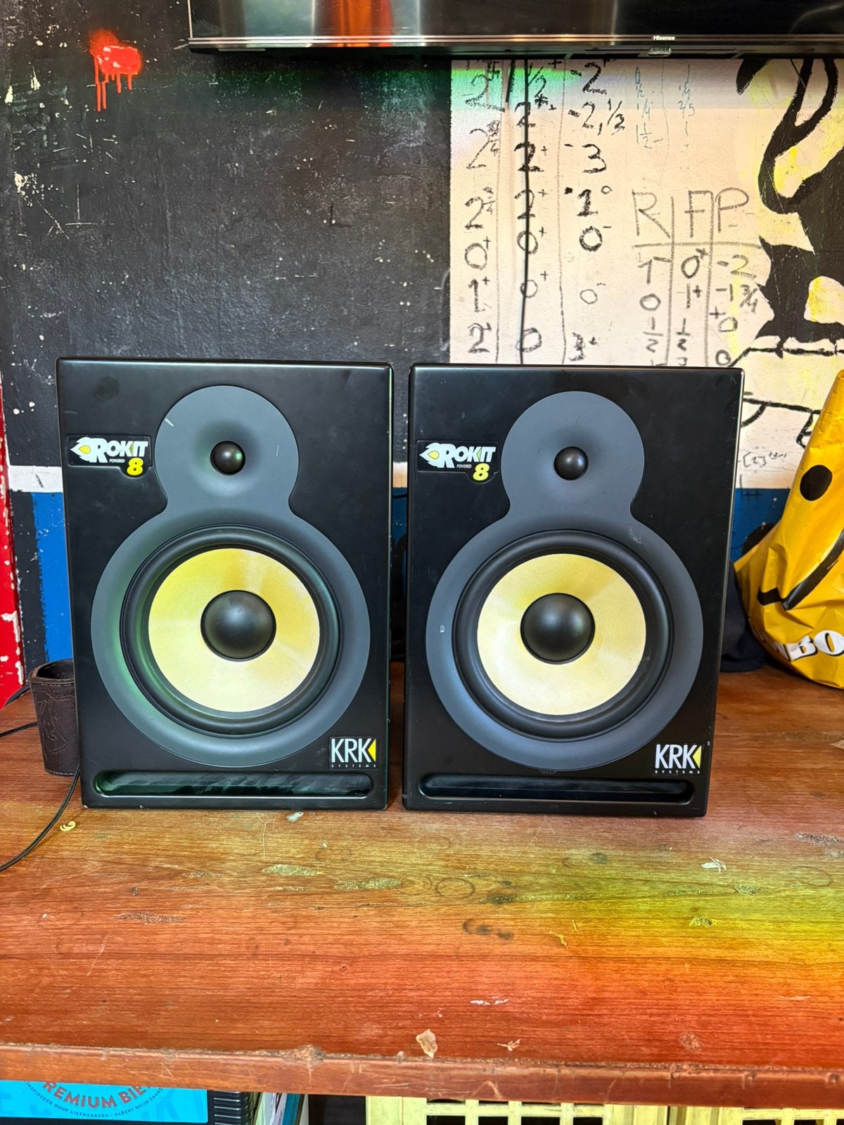 2x KRK Rokit 8 G2 Studio Monitoren – inclusief kabels, Audio, Tv en Foto, Luidsprekers, Ophalen, Zo goed als nieuw, Overige merken