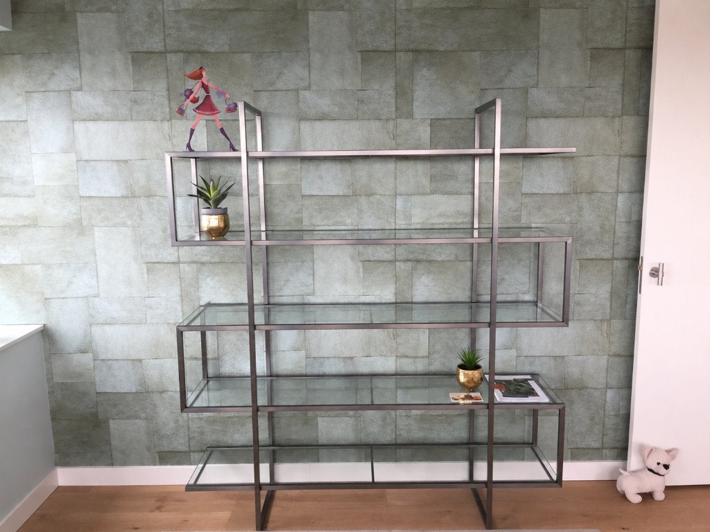 Vitrinekast 5 glazen platen open vitrine kast stellingkast, Ophalen, Met plank(en), 150 tot 200 cm, Zo goed als nieuw