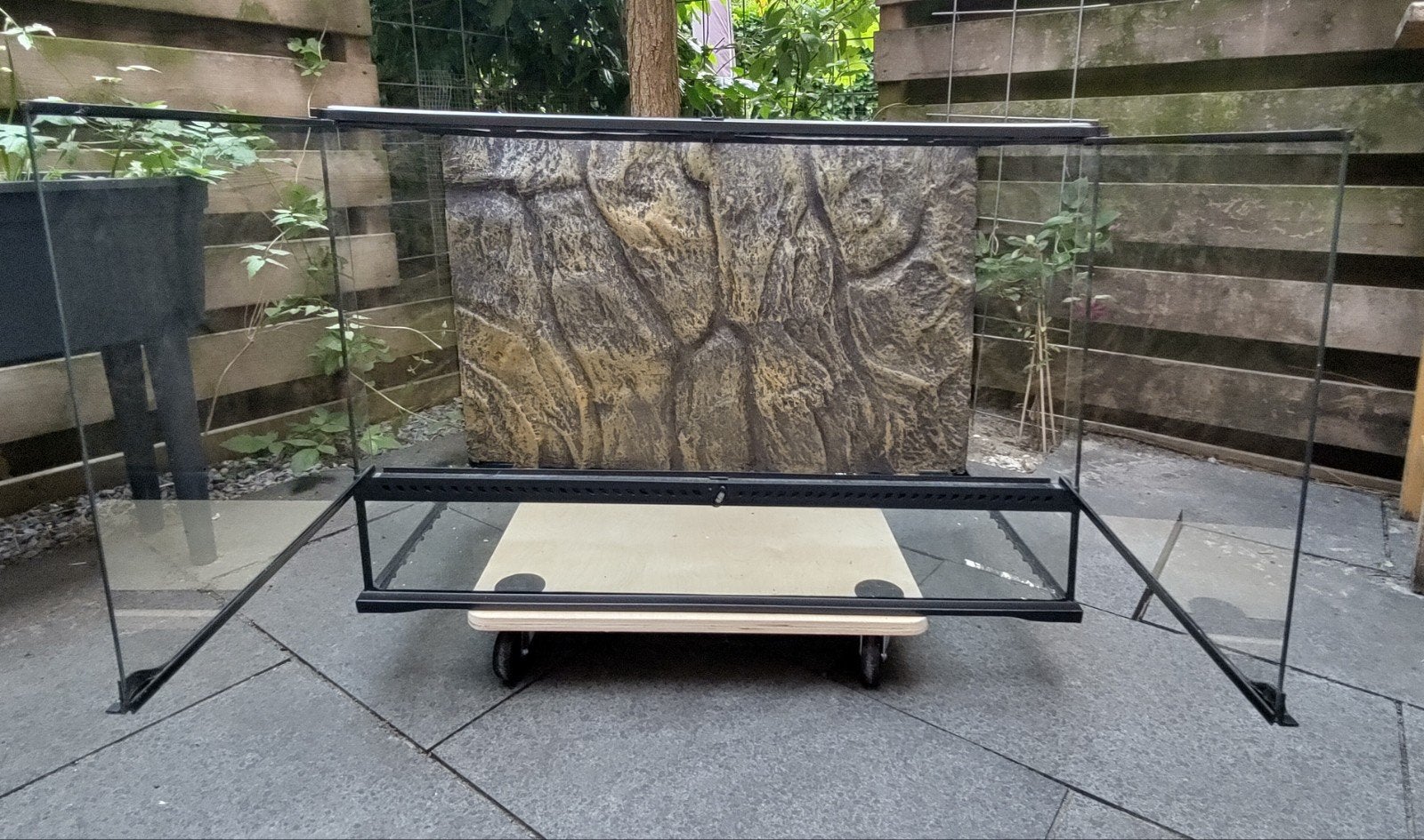 Exo Terra terrarium 90x45x60 cm met achterwand, Ophalen, Zo goed als nieuw