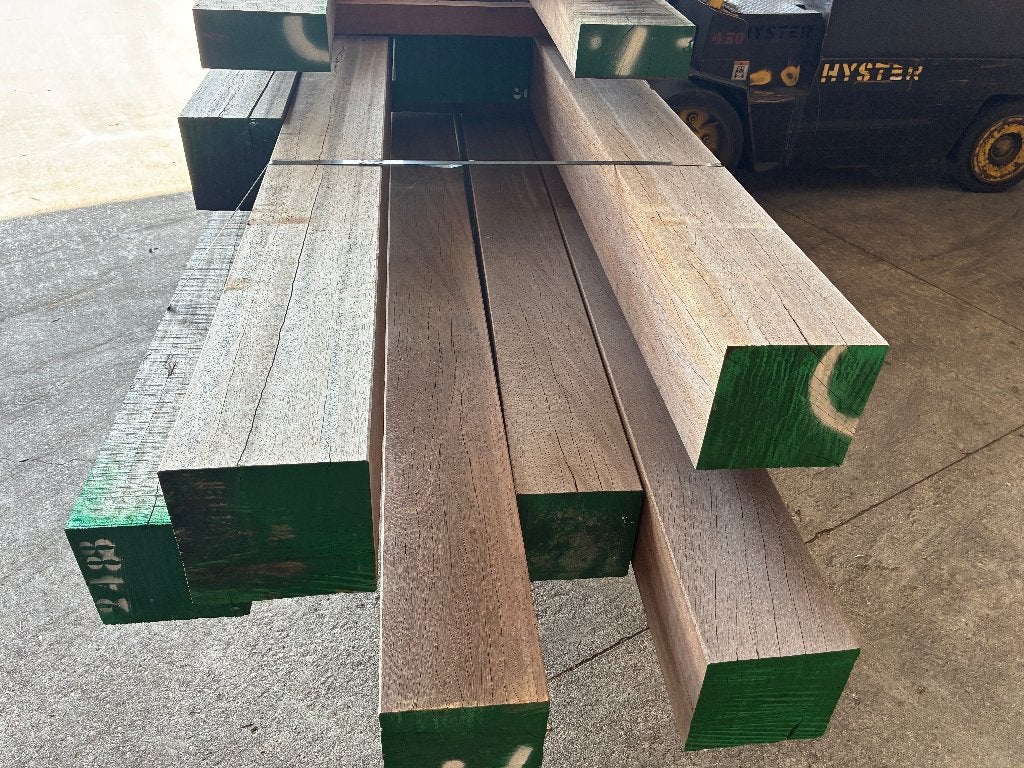balken-palen-staanders-onderligger-Hardhout/Azobe-190x190mm, Ophalen, Palen, Nieuw, Hardhout
