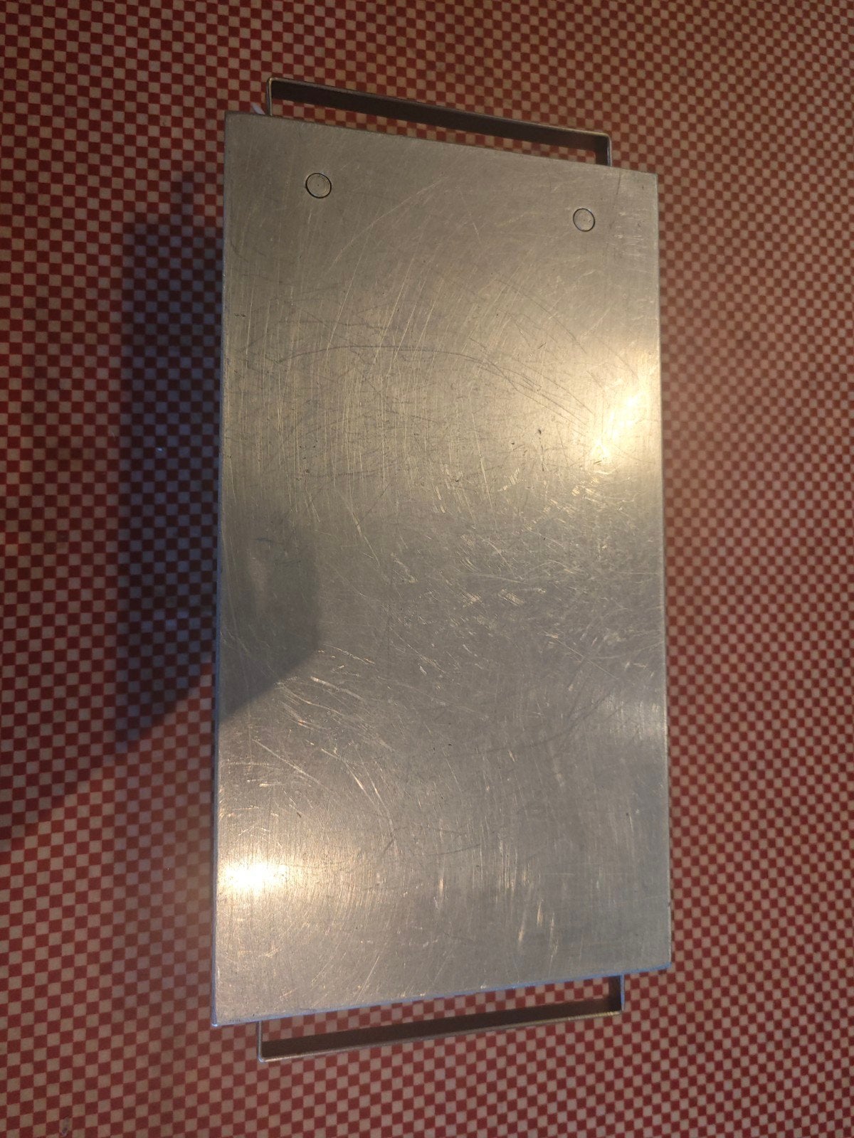 Metalen waxinelichthouder - Modern design, Gebruikt, Waxinelichthouder, Ophalen of Verzenden, Metaal