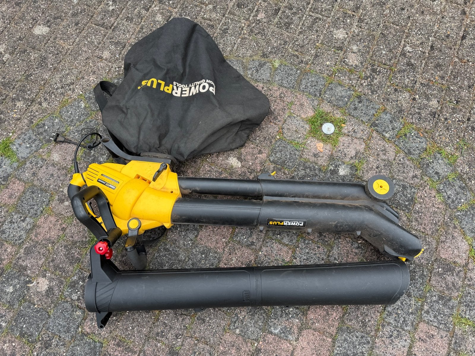 Powerplus Bladblazer/Bladzuiger met Opvangzak, Gebruikt, Handgedragen, Ophalen of Verzenden, Met opvangzak