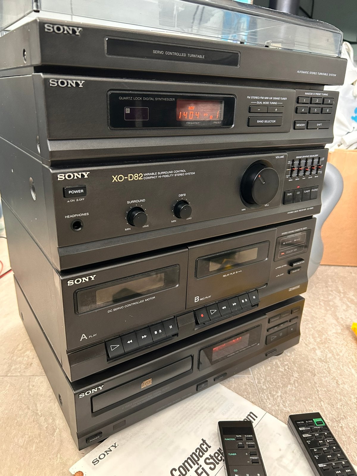 Vintage Sony stereotoren XO-D82, Audio, Tv en Foto, Stereo-sets, Ophalen, Gebruikt, Tuner of Radio, Losse componenten