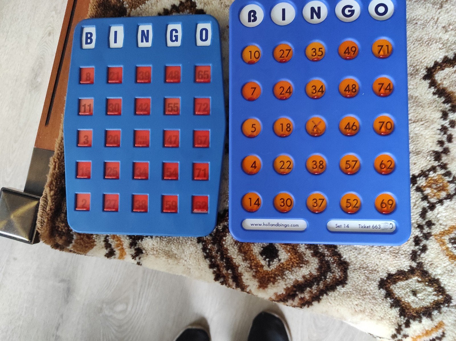 bingo plankjes, Ophalen, Nieuw
