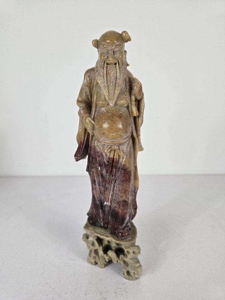 Beeld Shou Lao, speksteen, China, eerste helft 20e eeuw, Antiek en Kunst, Ophalen of Verzenden