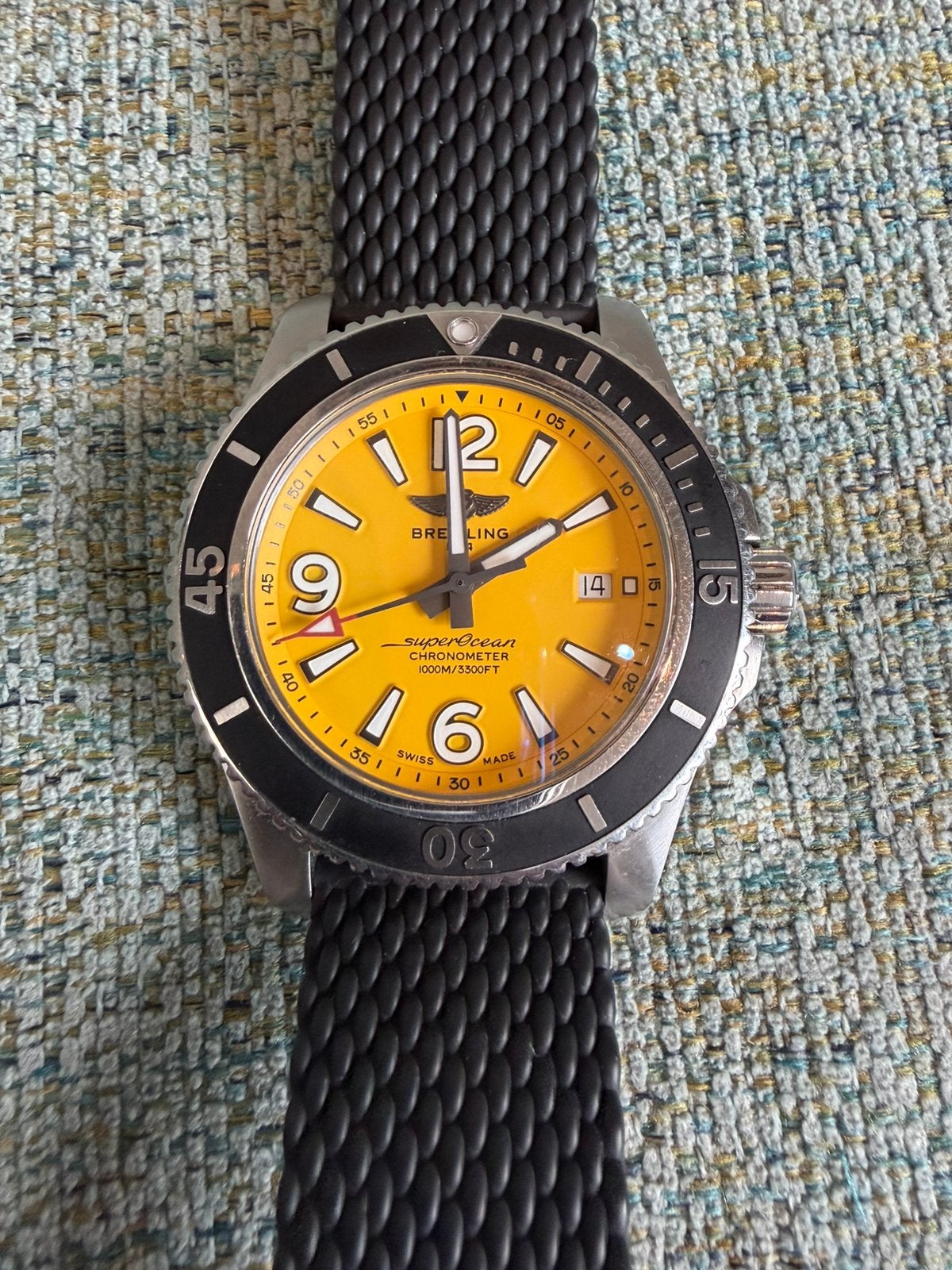 Breitling Superocean Full Set, Staal, Verzenden, Breitling, Polshorloge