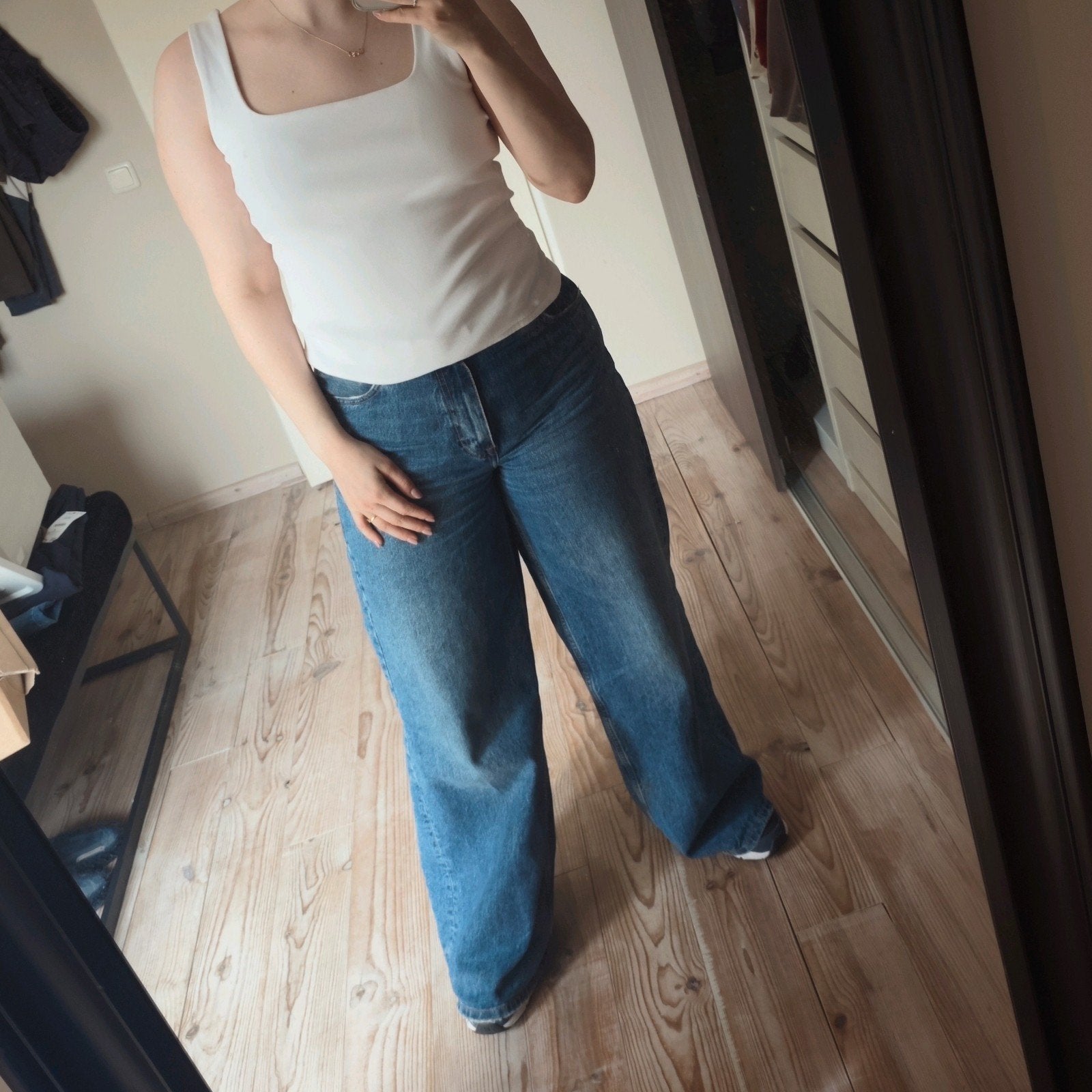 top shirt tanktop dames M L wit Zara katoen, Maat 42/44 (L), Nieuw, Ophalen of Verzenden, Zonder mouw