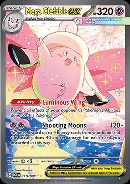 MEGA CLEFABLE EX 119/088 - PERFECT ORDER, Hobby en Vrije tijd, Verzamelkaartspellen | Pokémon, Ophalen of Verzenden, Nieuw, Losse kaart