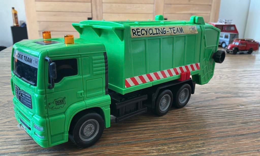 GROTE MAN VUILNISWAGEN VRACHTWAGEN 22 CM, Ophalen of Verzenden, Zo goed als nieuw, Bus of Vrachtwagen