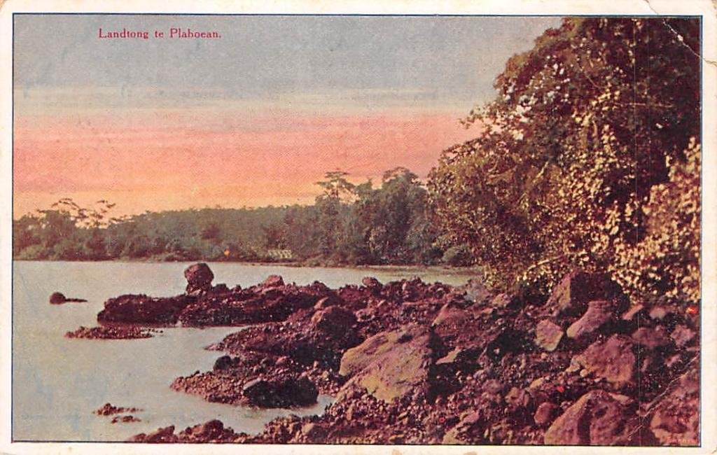 Nederlands-Indië Landtong te Plaboean Indonesië Indonesia, Ophalen of Verzenden, Voor 1920, Ongelopen, Buiten Europa