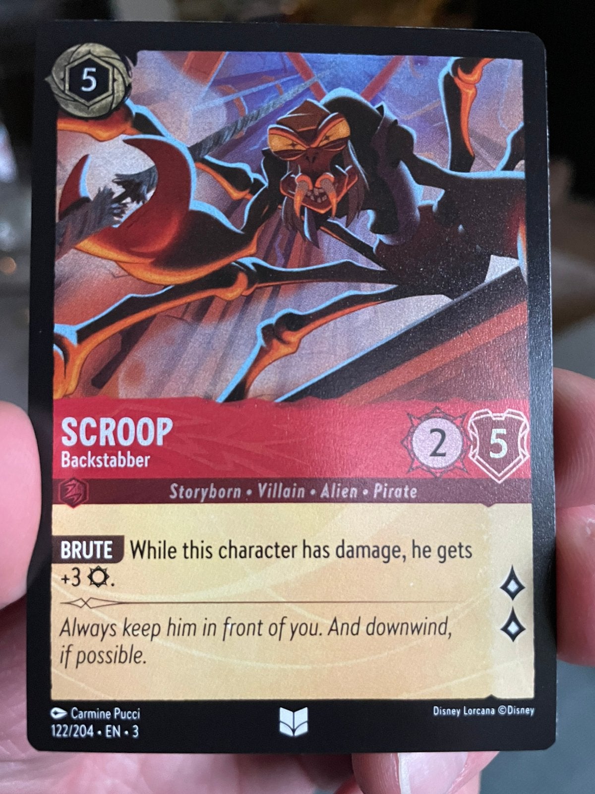 Scroop Backstabber  Disney lorcana, Ophalen of Verzenden, Zo goed als nieuw, Foil