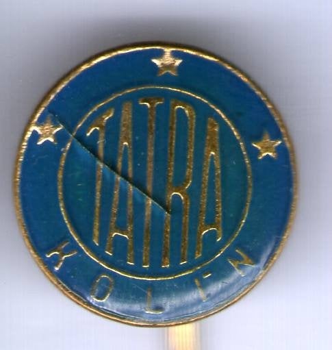 TATRA Praha blauw op koper auto speldje ( D_082a), Verzamelen, Ophalen of Verzenden, Zo goed als nieuw, Transport, Speldje of Pin