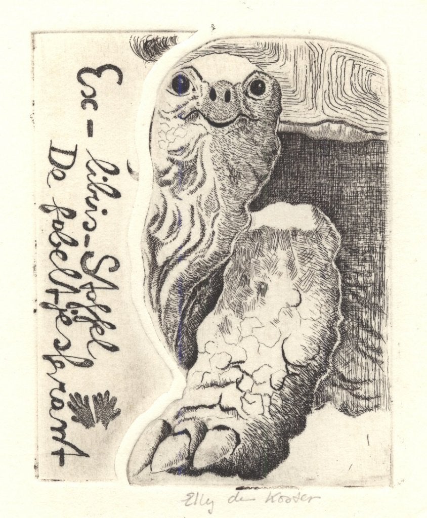 0208 Ex Libris Nederland : Elly de Koster, 1985, Antiek en Kunst, Verzenden, Ex libris