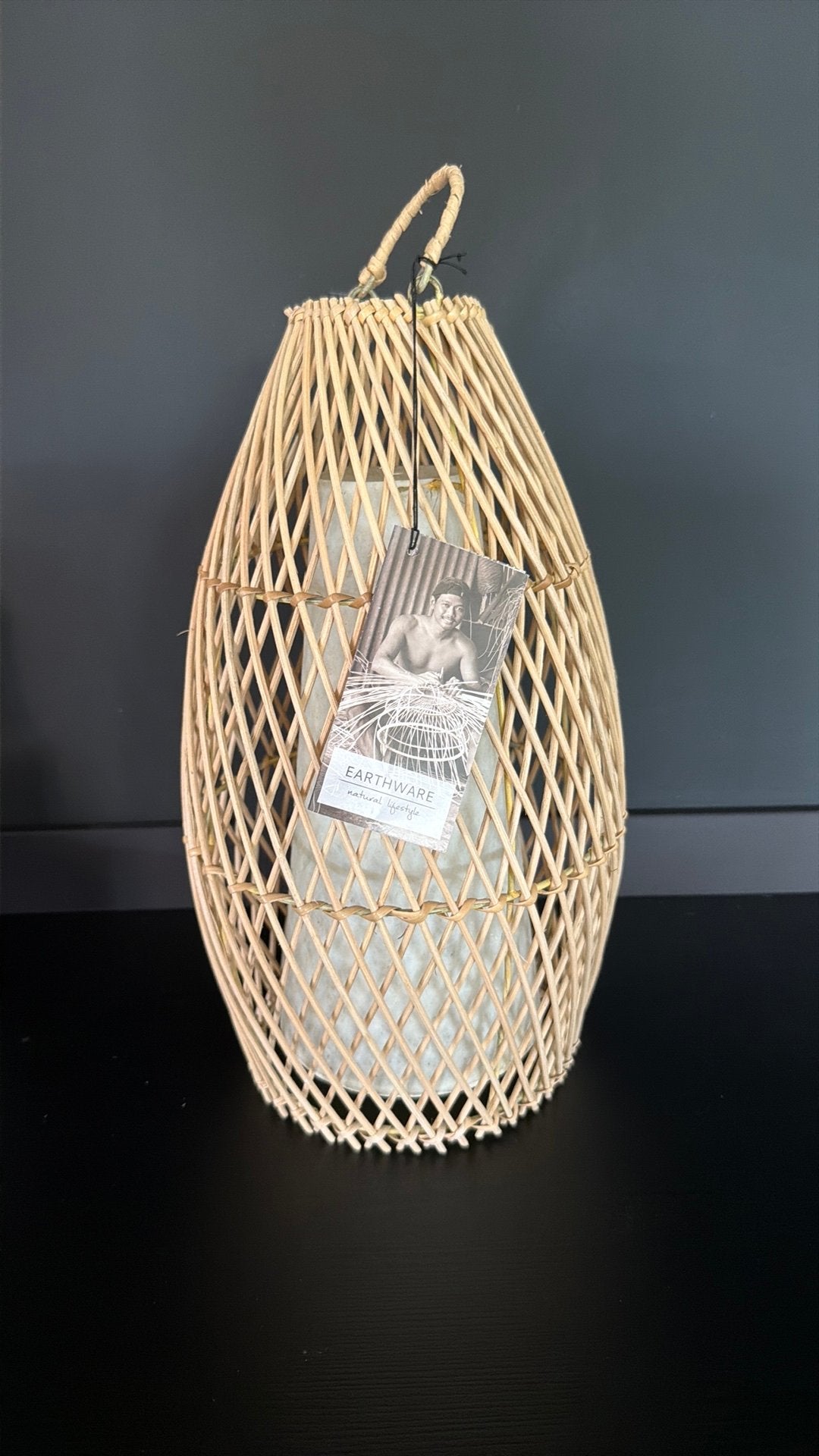 Lantaarn Rotan Earthware - nieuw!, Huis en Inrichting, Ophalen of Verzenden, Nieuw, Lantaarn