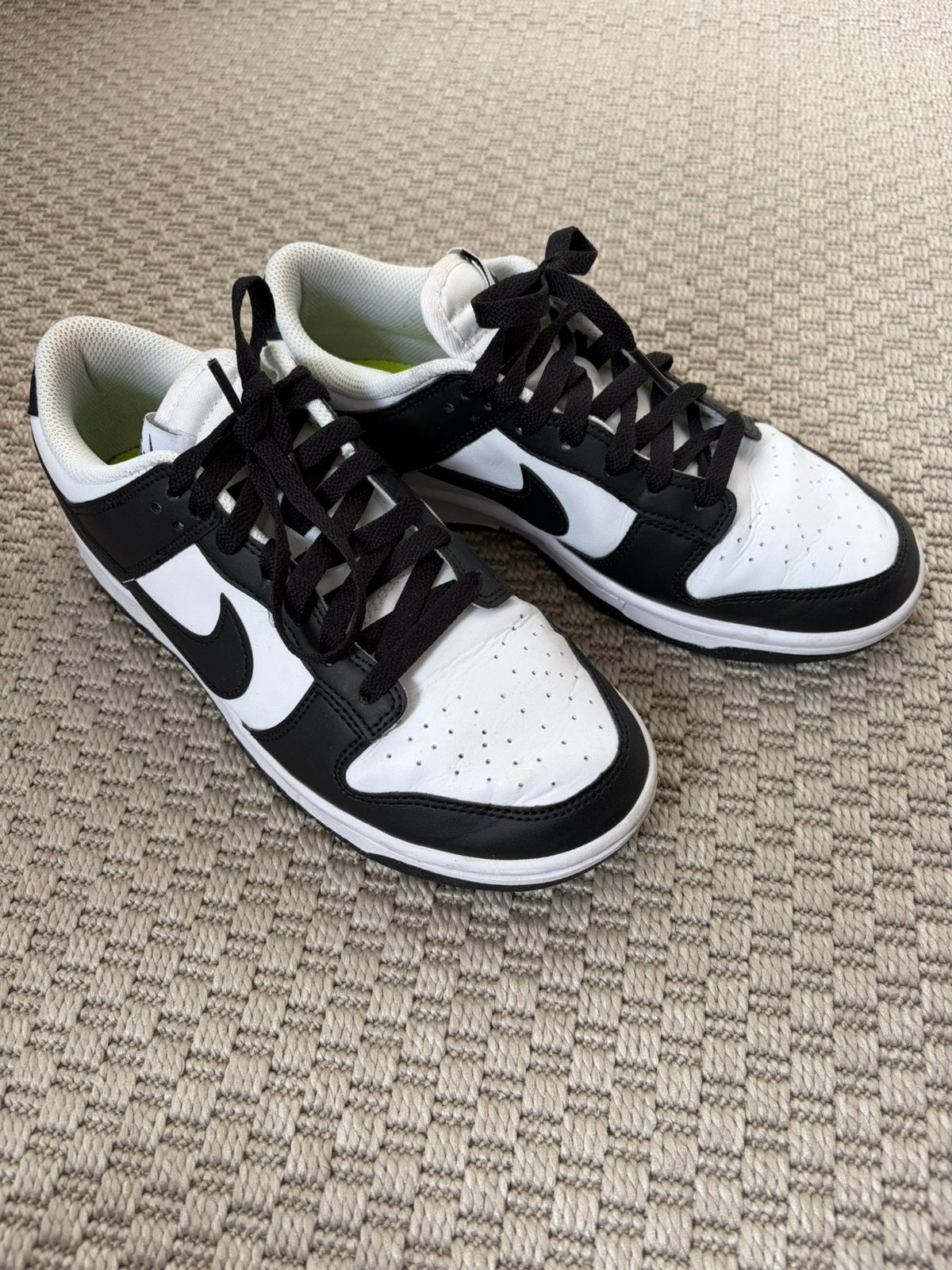 Nike Dunk Low White/black, Ophalen, Wit, Sneakers of Gympen, Zo goed als nieuw