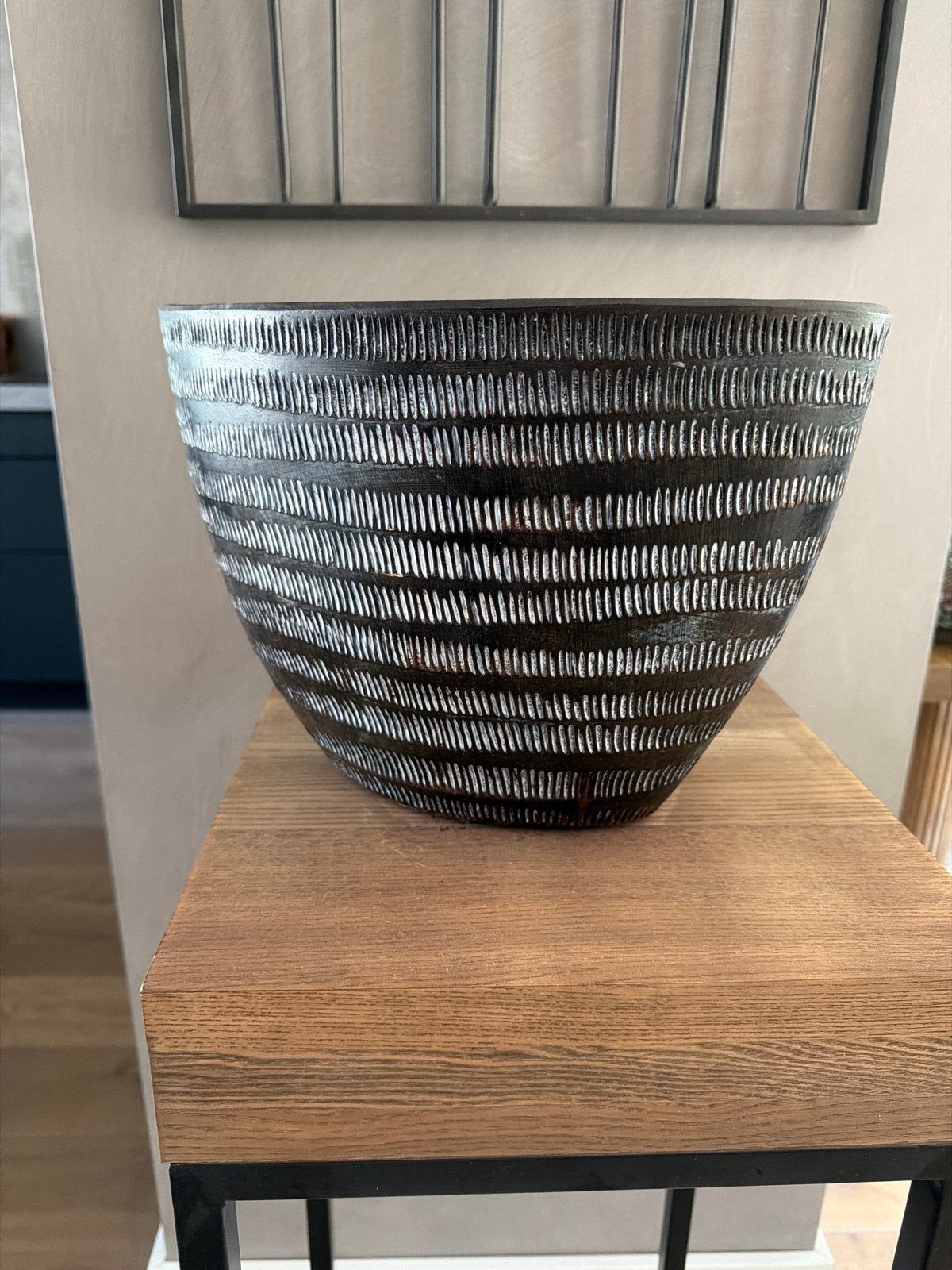 Decoratieve bloempot met uniek patroon, Ophalen, Zo goed als nieuw