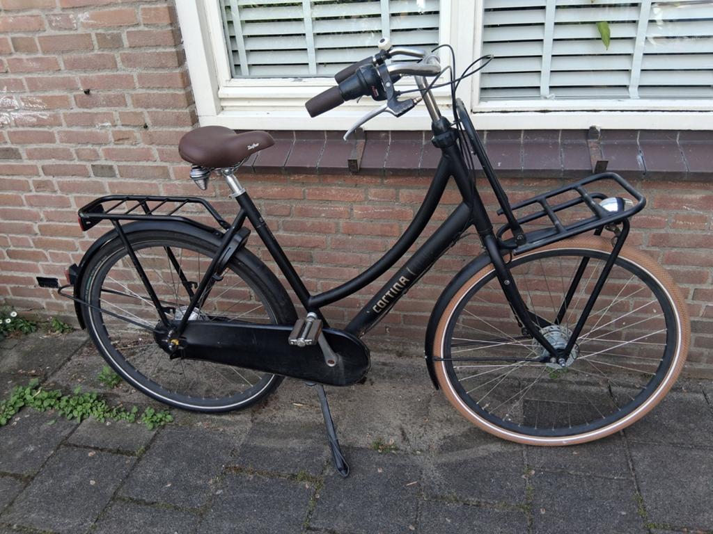 Cortina 4u 28inch 57cm zwart 7 speed, 56 cm of meer, Ophalen, Gebruikt, Overige merken