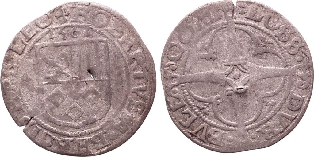 Patard 1561, Luik (Robert van Bergen), Postzegels en Munten, Verzenden, Zilver, Losse munt, Zilver