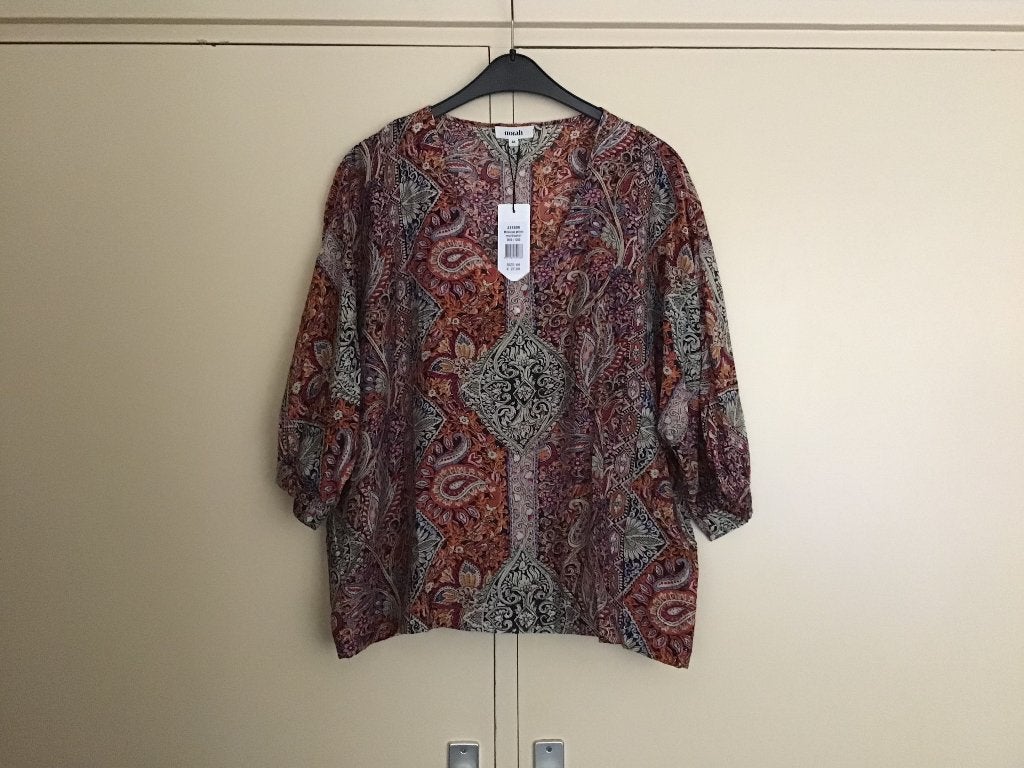Blouse met korte mouw, nieuw Norah, Kleding | Dames, Blouses en Tunieken, Meerkleurig, Maat 42/44 (L), Nieuw, Ophalen of Verzenden