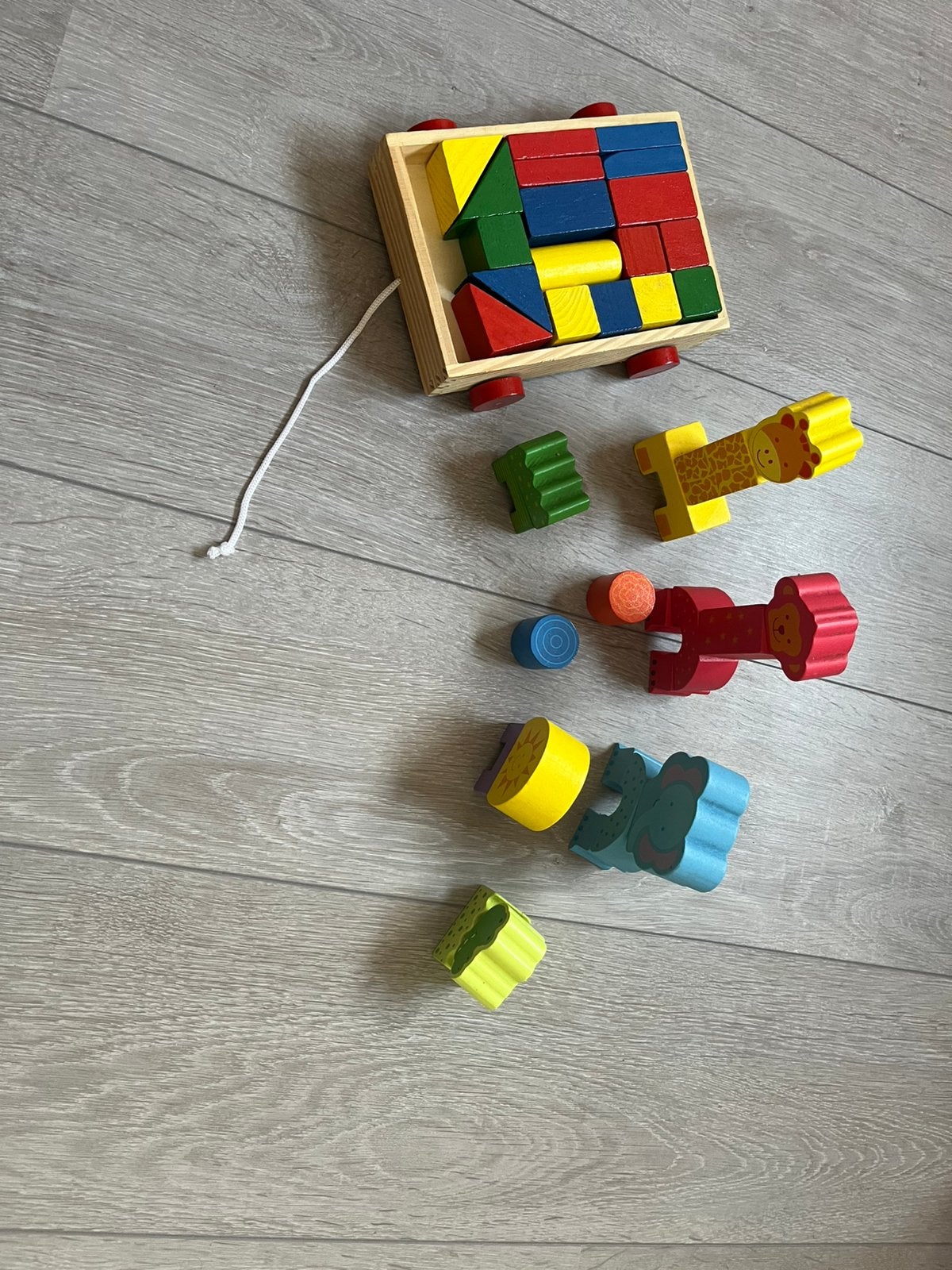 Houten speelgoed, Ophalen, Gebruikt